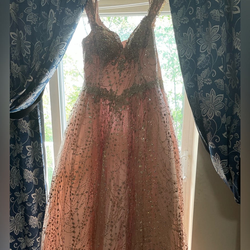 Selling a beautiful rose gold and pink aspeed dress.Size 3XL